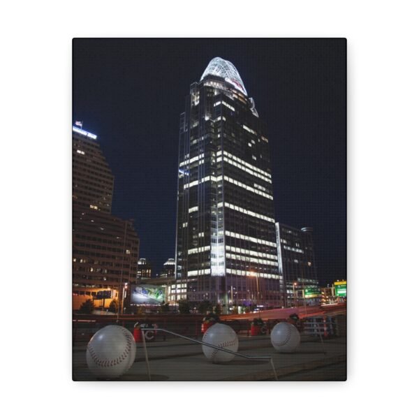 Urban Nightscape Canvas Gallery Wrap - Modern City Skyline Art - Image 2