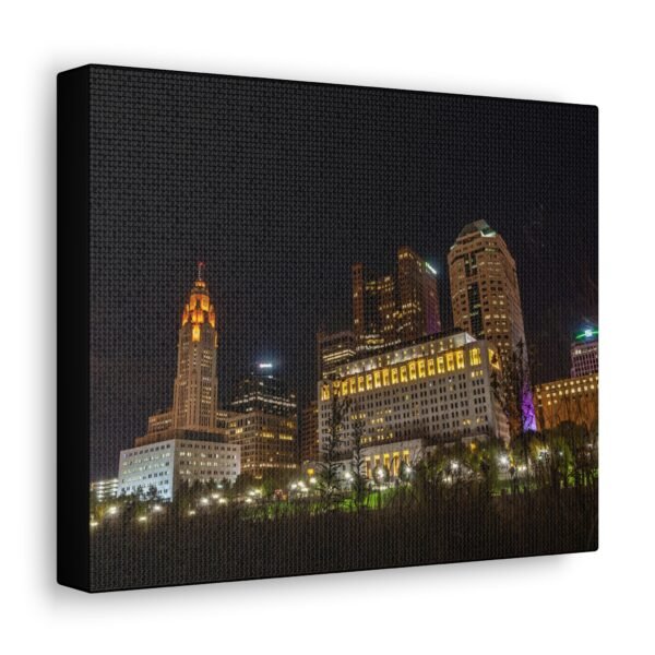 Cityscape Canvas Gallery Wrap - Urban Night Skyline Art