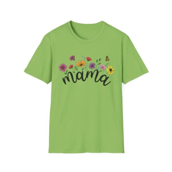 Mama Floral Unisex Softstyle T-Shirt - Image 3