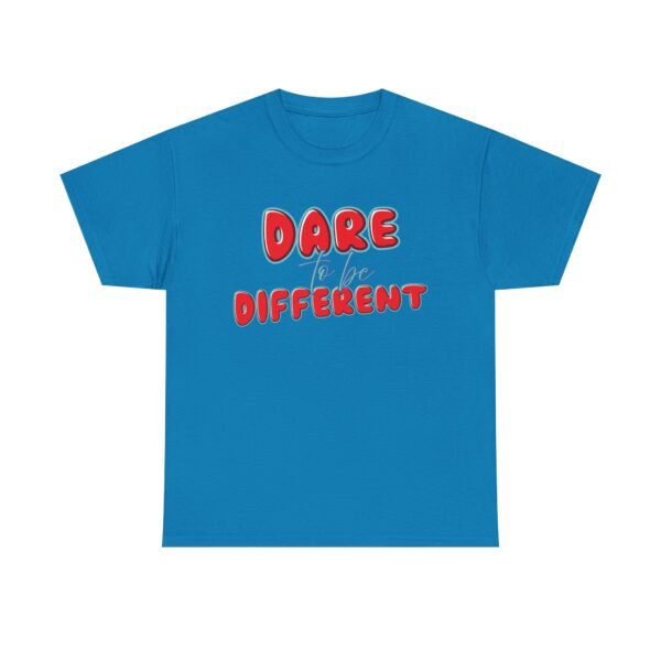 Dare to Be Different Unisex Heavy Cotton Tee - Inspirational Graphic T-Shirt for Self-Expression - Image 7