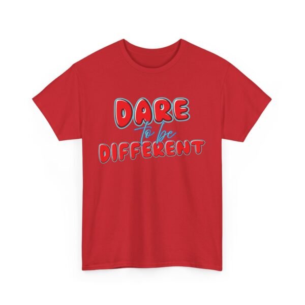 Dare to Be Different Unisex Heavy Cotton Tee - Inspirational Graphic T-Shirt for Self-Expression - Image 11
