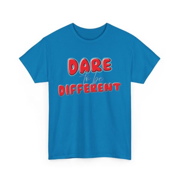 Dare to Be Different Unisex Heavy Cotton Tee - Inspirational Graphic T-Shirt for Self-Expression - Image 8