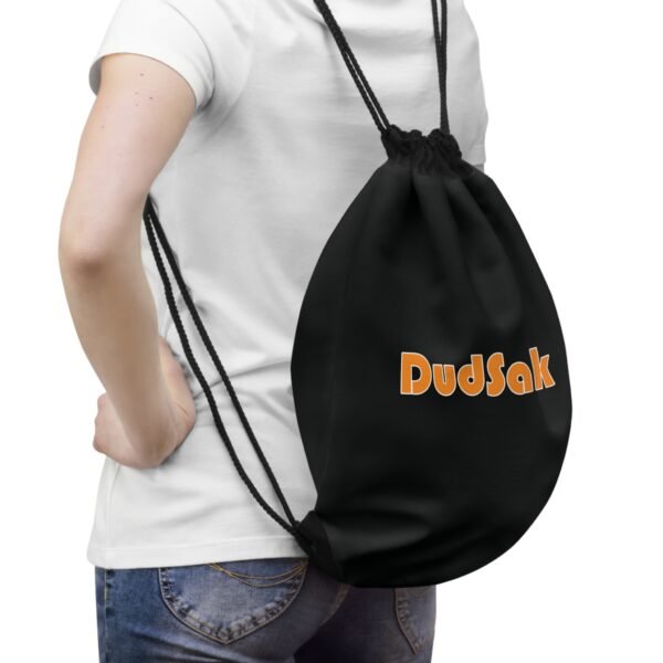 ‘DudSak’ Drawstring Bag (Orange) - Stylish & Practical Gym Backpack for Everyday Use - Image 3