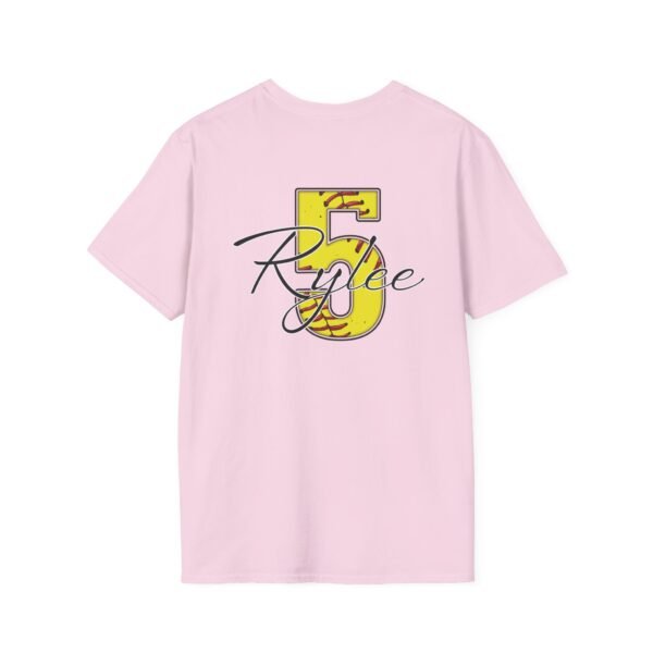 Custom Softball Mom T-Shirt with Personalized Name & Number - Image 10