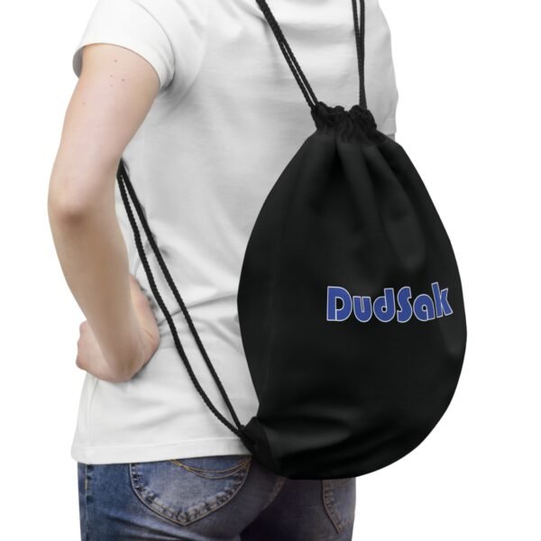 ‘DudSak’ Drawstring Bag (Dark Blue) - Stylish & Practical Gym Backpack for Everyday Use - Image 3