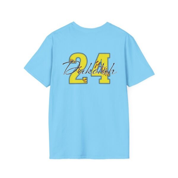 Custom Softball Mom T-Shirt with Personalized Name & Number - Image 6