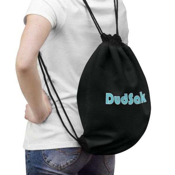 DudSak Drawstring Bag (Light Blue) - Stylish, Versatile Black Backpack for Gym & Travel - Image 3