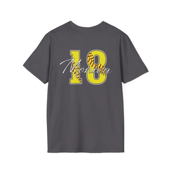 Custom Softball Mom T-Shirt with Personalized Name & Number - Image 8