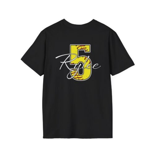 Custom Softball Mom T-Shirt with Personalized Name & Number