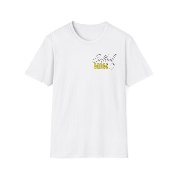 Custom Softball Mom T-Shirt with Personalized Name & Number - Image 3