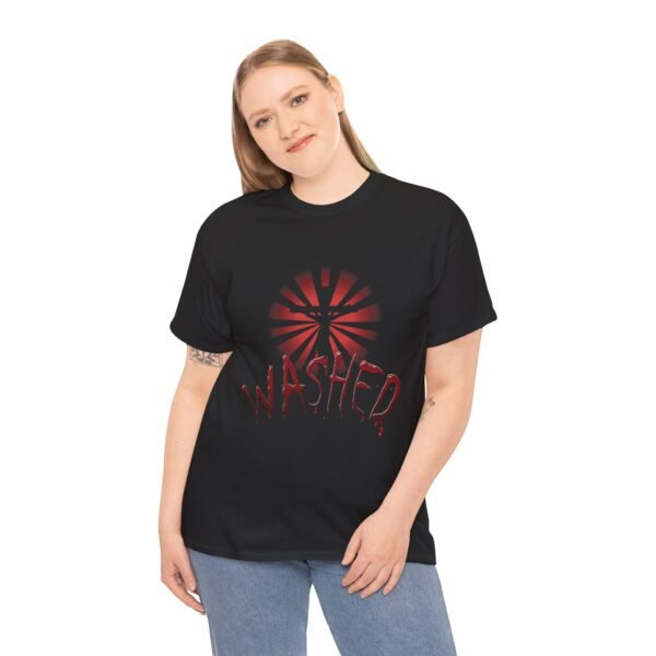 Washed in the Lamb Unisex Heavy Cotton Tee - Image 4