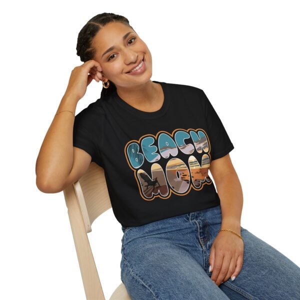 Beach Mom Unisex Softstyle T-Shirt - Summer Vibes, Perfect Gift for Mothers - Image 4