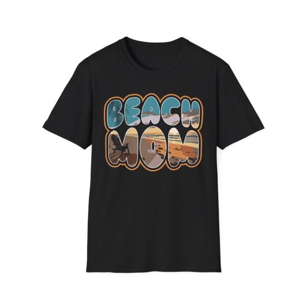 Beach Mom Unisex Softstyle T-Shirt - Summer Vibes, Perfect Gift for Mothers - Image 3