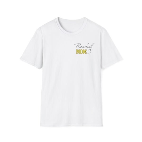 Baseball Mom T-Shirt with Personalized Name & Number - Image 3