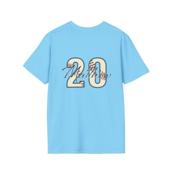 Baseball Mom T-Shirt with Personalized Name & Number - Image 6