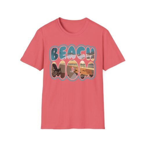 Beach Mom Unisex Softstyle T-Shirt - Summer Vibes, Perfect Gift for Mothers