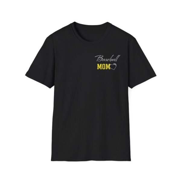 Baseball Mom T-Shirt with Personalized Name & Number - Image 2