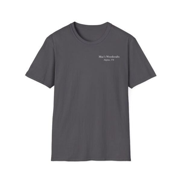 Unisex Softstyle T-Shirt - Gray with White Lettering - Image 2